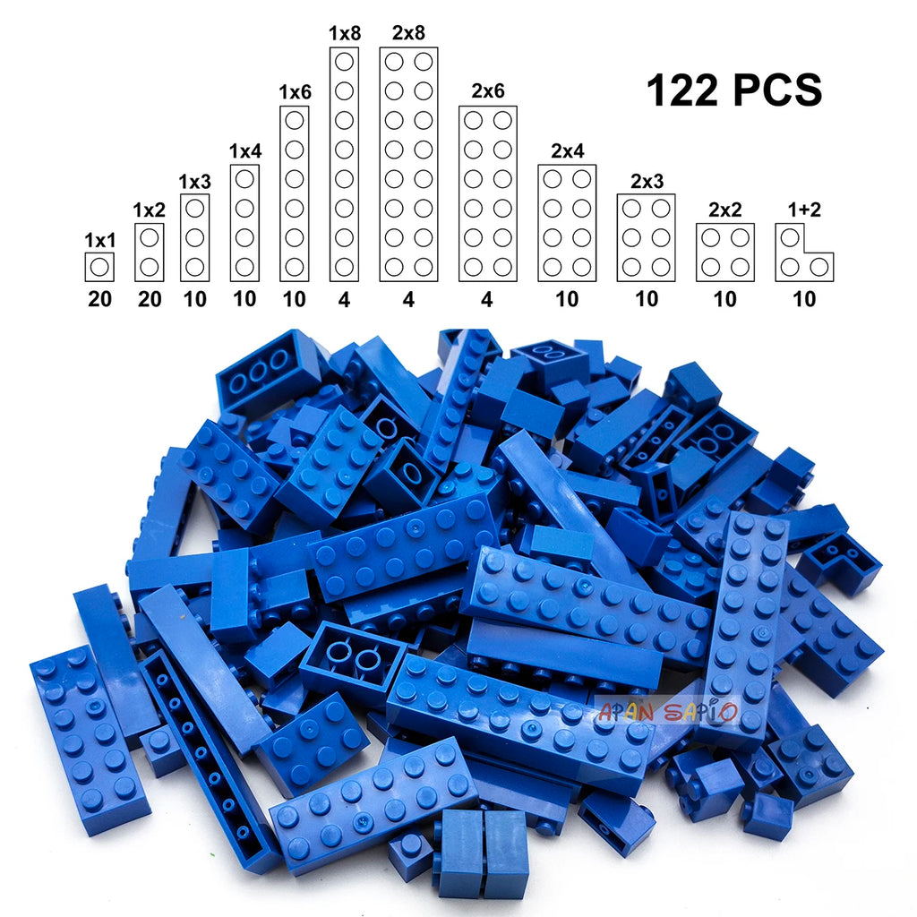 122pcs Thick Figures Bricks 12 Size DIY Building Blocks Educational Creative Size Compatible With 3001 Plastic Toys for Children - CADA BRICKS®