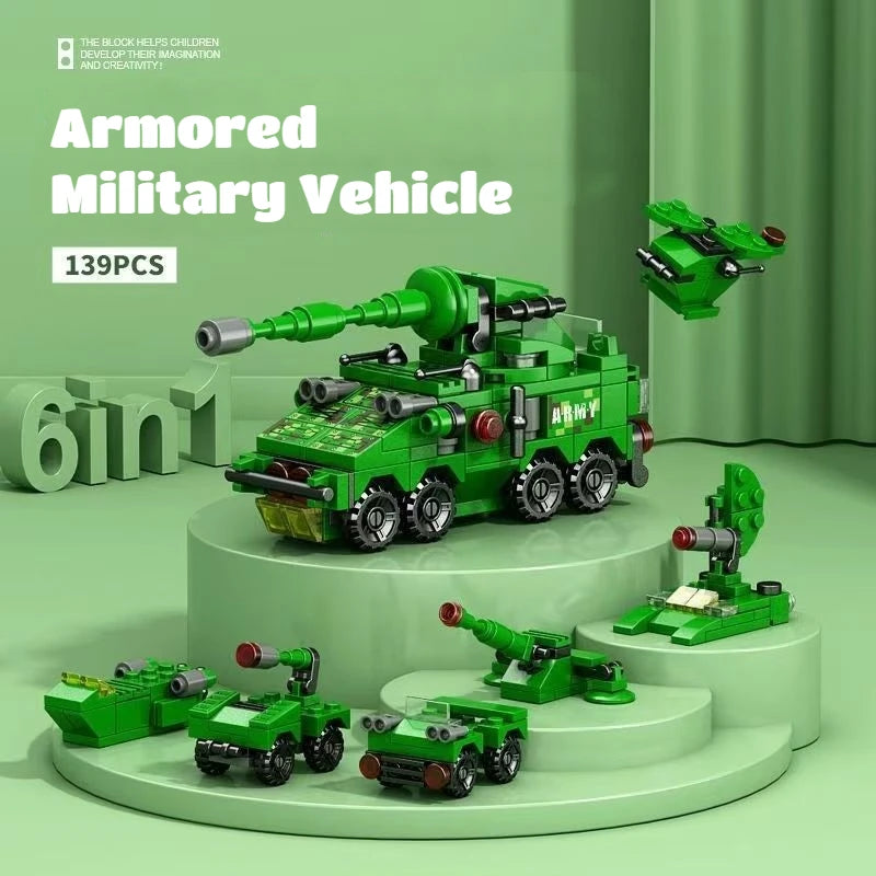 Compatible Lego Military Tank Rocket Robot Dinosaur Armored Vehicle Fighter Jet Puzzle Assembly Toys Boys Kids Toy Gifts