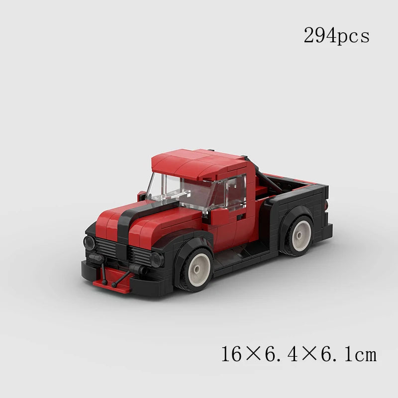 City Truck Vehicle Pickup Heavy Cargo Transport Model Building Blocks Machinery Shop Van Creative Carriage Harvester Car Kid Toy - CADA BRICKS®
