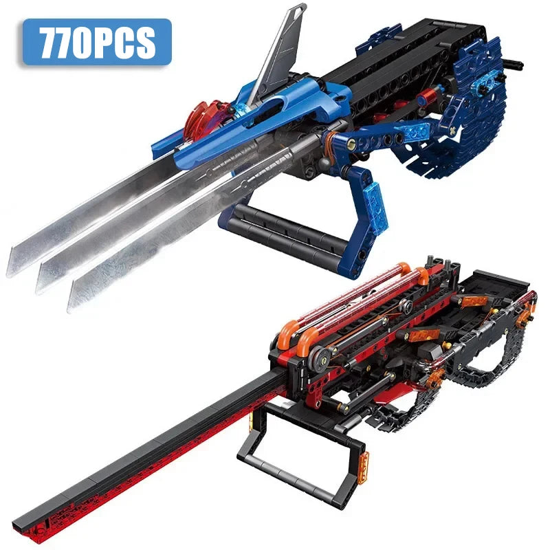 Creative Ice Wolf Claw Sword Model MOC Building Blocks DIY Anime Knife Bayonet Educational Bricks Toys For Childrens Boys Gifts - CADA BRICKS®