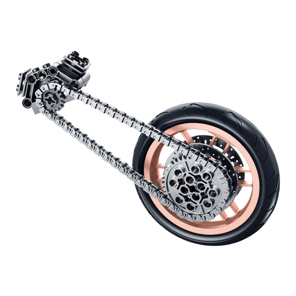 1282pcs Technical Super Speed T-MAX Motorcycle Building Blocks Creative 1:5 YAMA Motorbike Model Bricks Toys For Kids Boy Gifts