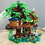 4076PCS Morning Tree House Building Blocks Forest Cabin Villa Garden Swing Architecture Model Micro Assemble Bricks Toy For Kids