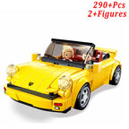 Sluban Retro Technical Lamborghinis Contash Porsche 930 Super Speed Sport Car Building Blocks Vehicle Bricks Toys Gifts For Kids