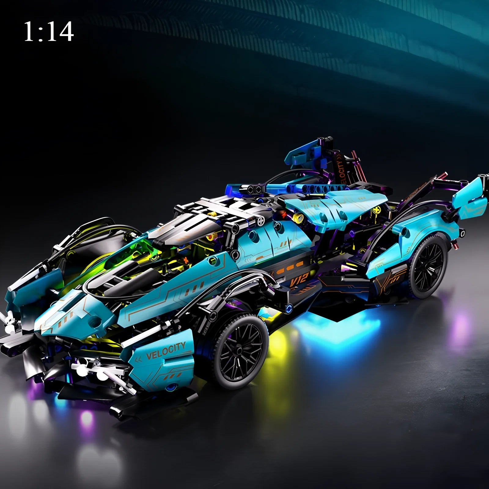 Technical Racing Sport Car Model Building Blocks technic adults 1:14 DIY Supercar Brick Puzzle Toys Kid Adult Gift（1000+granule）