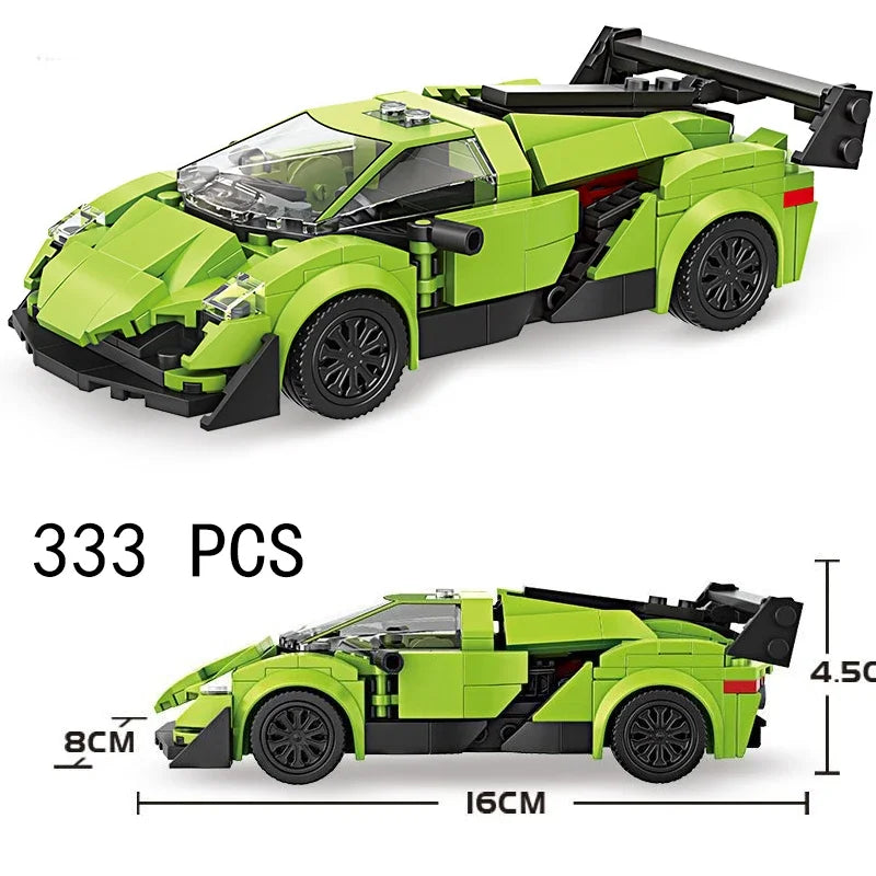 MOC Speed Champions Super Race Car F1 Great Vehicle Racing Model Building Blocks Bricks Sports Pickup Truck City Technique Toy - CADA BRICKS®