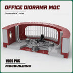 Briques de Construction de Bureau de Scène de Film Modèle de Collection de Station Spatiale Technologie Bricolage Assemblage Jouets Diorama Cadeaux