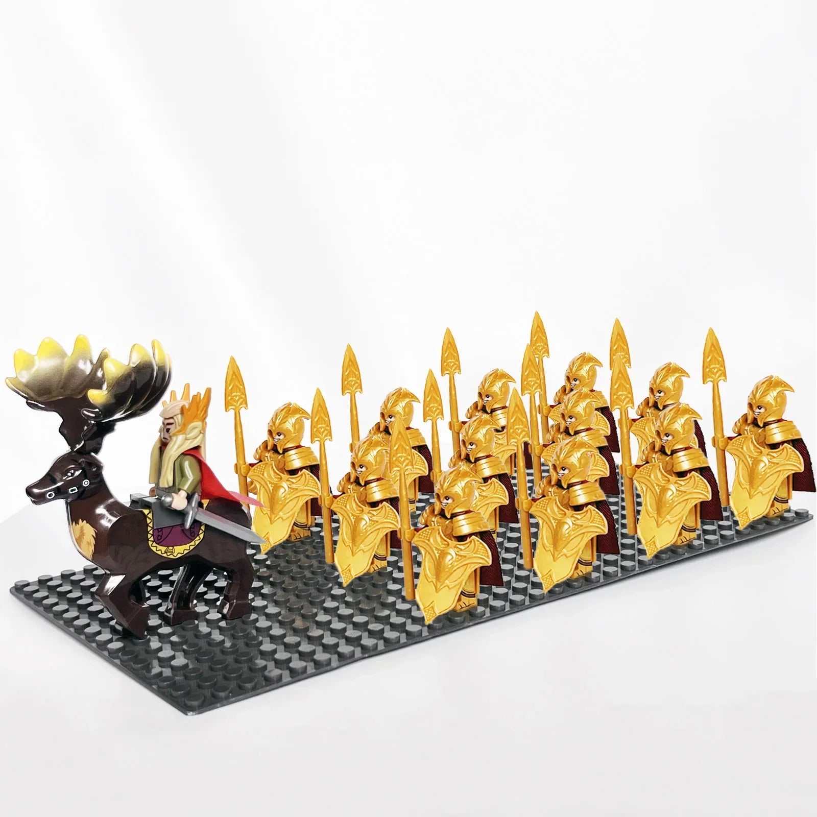 13pcs Castle Knight Rohan Azog Orcs Half-Beast Human Army Elf Guards Roman Solider Minifig Building Block Toys for Kids