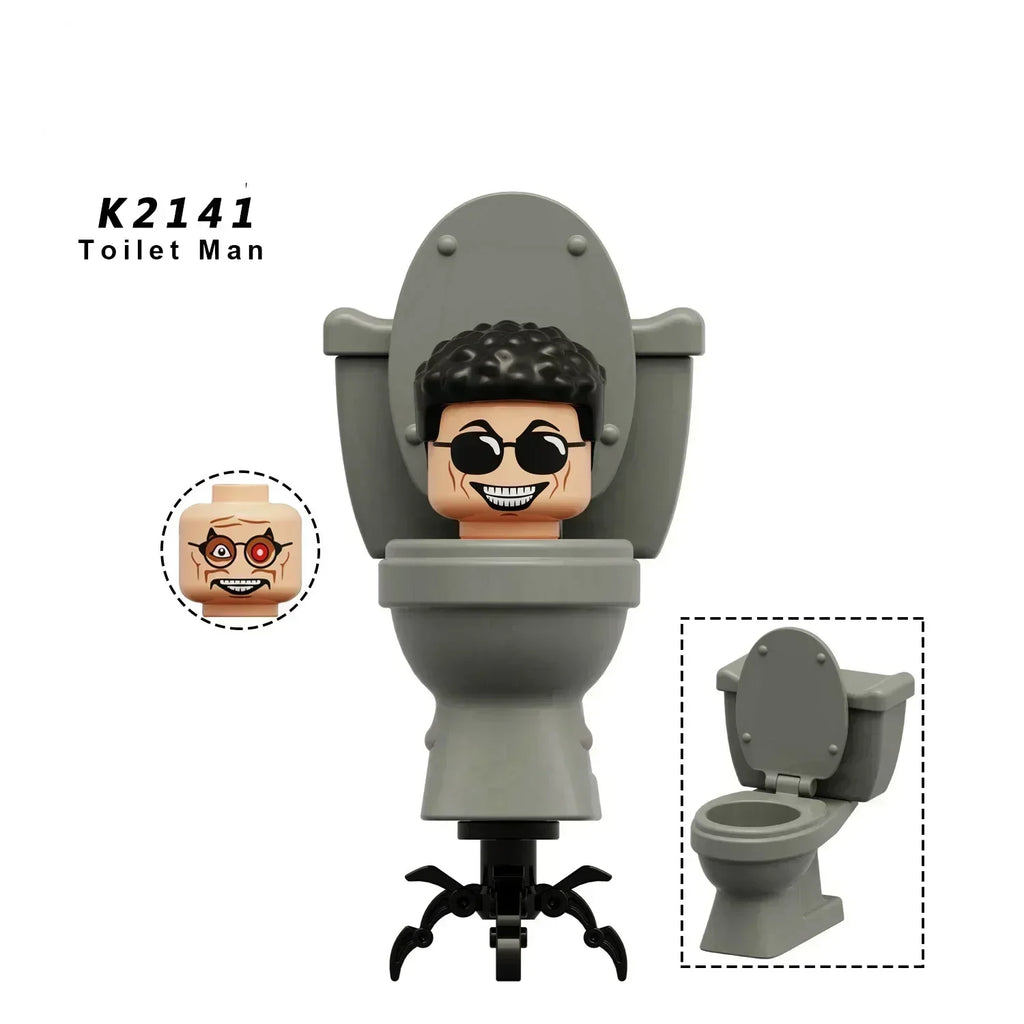 New KDL SWAT Skibidi Toilet Man Figures Anime Block Toys TvMan Titan Cameraman Speakerman Bricks Model Toy For Kid Birthday Gift - CADA BRICKS®