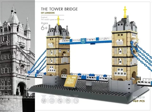 MOC World Famous Architecture Edifice Opera House Building Blocks Villa Savoye Bridge Tower Toy Children Birthday Christmas Gift - CADA BRICKS®