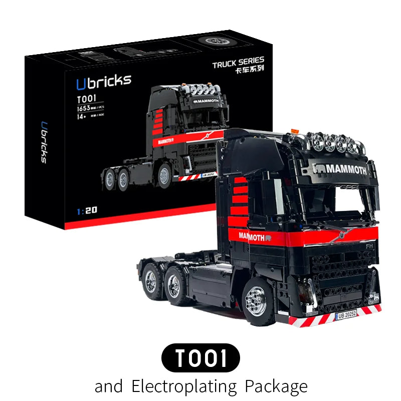 FH Truck 6X4 Tractor Heavy Duty RC Remote Control Engineering Vehicle Model Building Blocks Bricks Kits Toys Boy Christmas Gifts