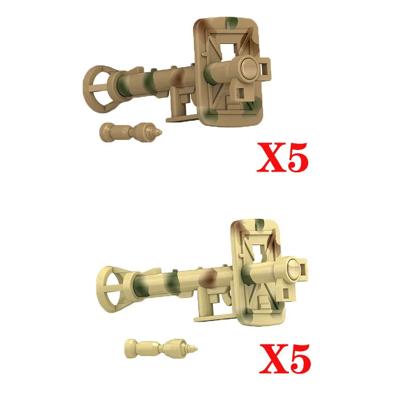 5/10 WW2 Soldier Weapons Building Block Two-color Printing Machine Rifle Submachine Sniper Guns Military Accessories Bricks C238 - CADA BRICKS®