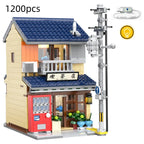 With Packaging BOX LED City Japanese Tea Shop House Architecture Building Blocks Friends Shop Figures Bricks Toys for Kid Gifts - CADA BRICKS®