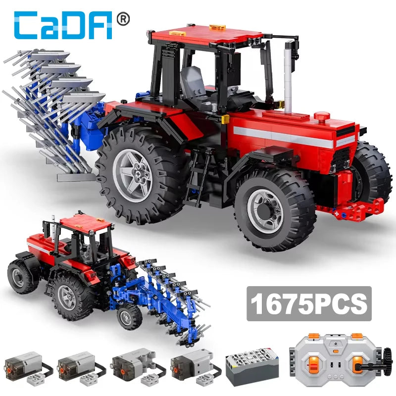 Cada 1:17 514c 1675pcs City Remote Control Multifunctional Agricultural Vehicle Building Block RC Truck Bricks Toys Boys Gifts