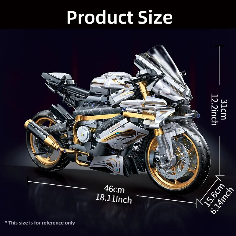 TOYLINX Alloy Motorcycle Desktop Decorations 2045PCS Racing Building Block Model  Kid Toys Christmas Easter Festive Gift Giving