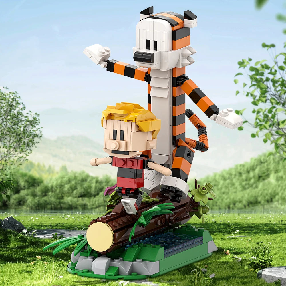 Moc Calvined and Hobbes Building Blocks Classic Comic Book Figure DIY Model Bricks Children Educational Toys Collect gifts - CADA BRICKS®