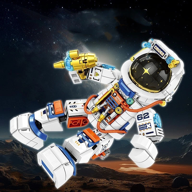 Stads Pendel Satelliet Raket Bouwstenen Ruimtestation Saturnus Astronaut Figuur Man Blokken Set Cadeau voor Jongens