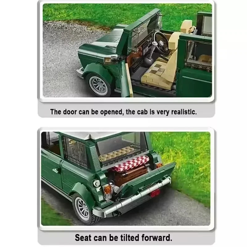 1077PCS Cooper Cars Model Classic Technical Building Blocks Sets Compatible With 10242 Educational Toys Birthday Christmas Gifts