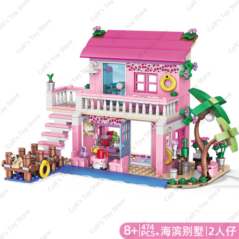Girls Friendship Tree House Building Blocks Villa Castle Model Girl's Figure Doll Toy Wholesale And Retail Compatible Brick Gift