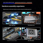 Ruimtestation bouwstenen set, grote maat met verlichting en stroommodules, zeer gedetailleerd ruimtevaartmodel voor volwassenen en tieners