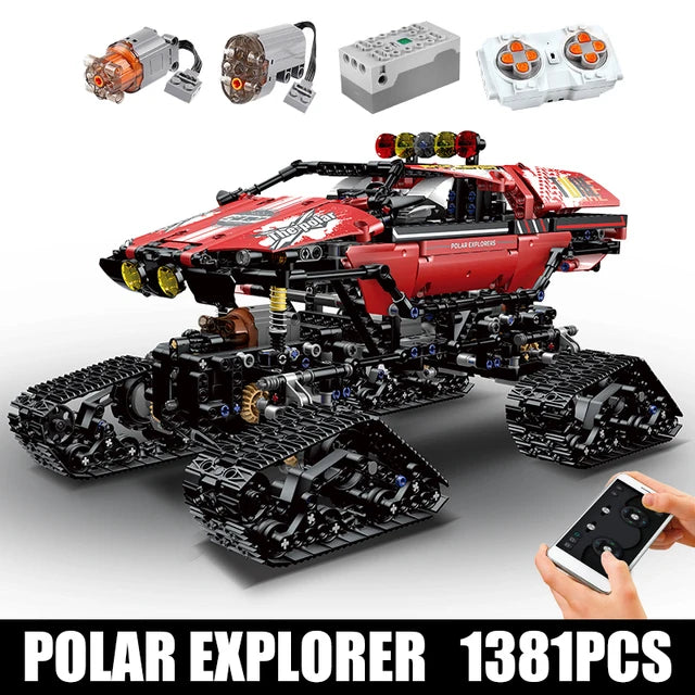 MOULD KING 18010 High-Tech Car Building Toys MOC RC Polar Exploer Model Truck Assembly Bricks Toys For Kids DIY Christmas Gifts