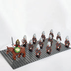 13pcs Castle Knight Rohan Azog Orcs Half-Beast Human Army Elf Guards Roman Solider Minifig Building Block Toys for Kids