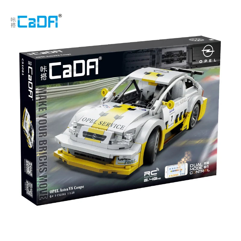 Cada Opel Astra V8 Coupe Champion Vehicle Building Blocks City Remote Control Racing Car RC Super Sports Car Children Bricks Toy - CADA BRICKS®