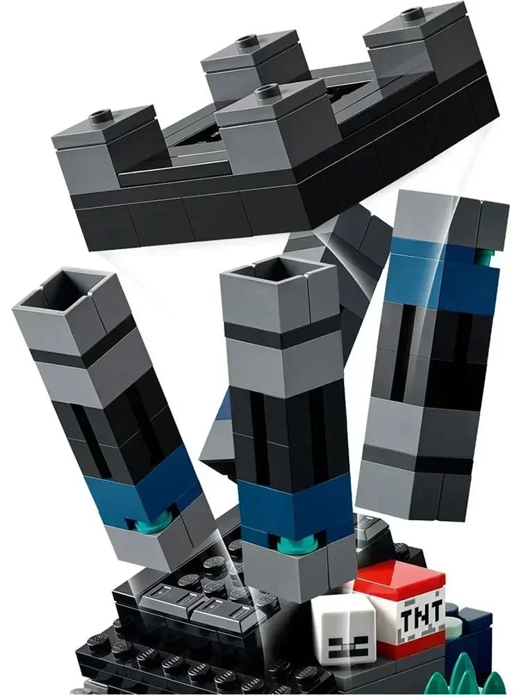 852pcs The Minecrafta Deep Dark Battle Ancient City Knight Sound Guard Village House Building Blocks For Children gifts Toys