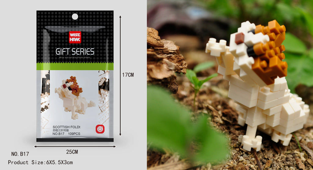 Mini Building Blocks 3D Animal  Diamond Model Micro Bricks Dog Cat Bird Moose Wolf Panda Macaw Toys For Children Birthday Gifts - CADA BRICKS®