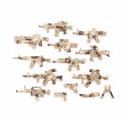 Military Special Forces Police SWAT Gangster Weapons Guns Mortar Jeeps Off-Road Armored Vehicle Model Soldier Building Block Toy