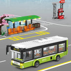 Bus City UK London Building Blocks School Vehicle Friends Wedding Car Traffic Bricks Double Station Girls Gifts Technique Toys - CADA BRICKS®