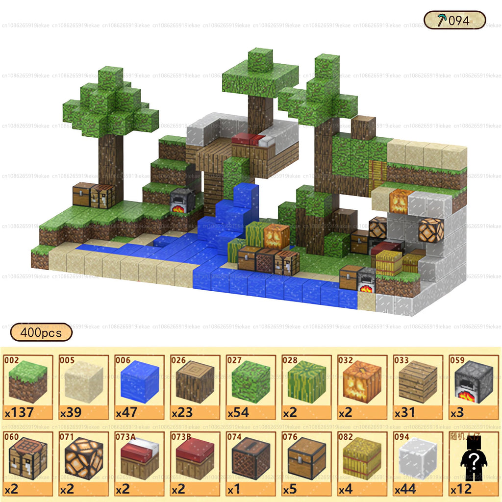 Magnetic Building Block Magnet Cube Mine World Set for Boy Girl Kid Age 3+ DIY Model Children STEM Sensory Toy Christmas Gift - CADA BRICKS®