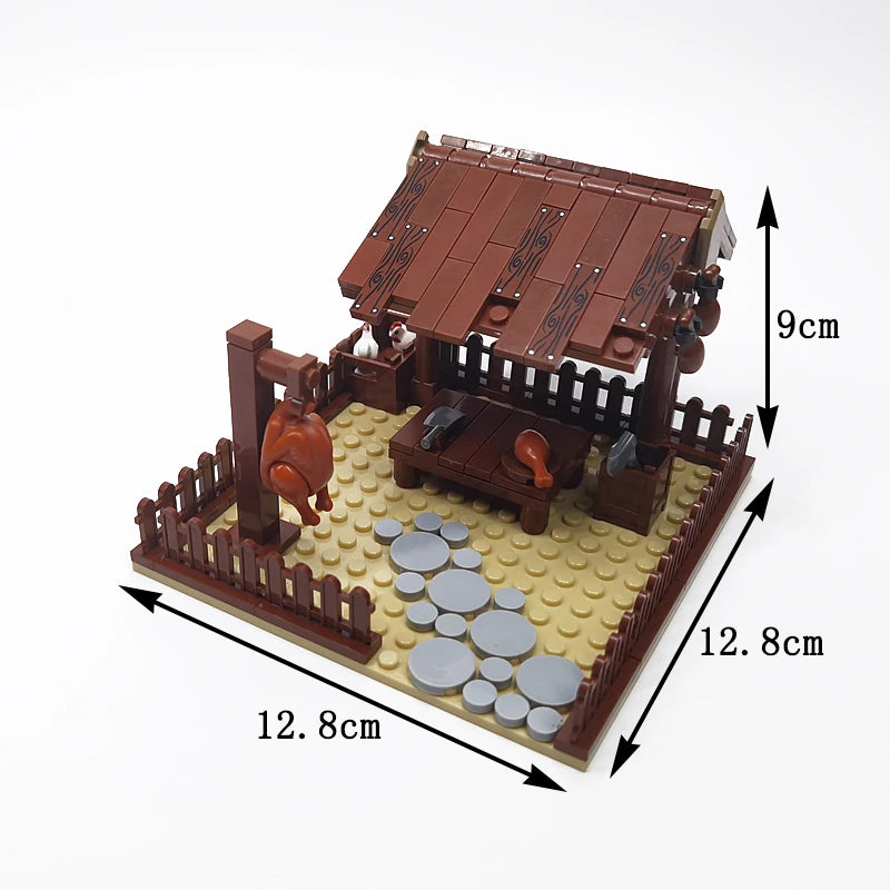 MOC Farm and Ranch Decoration Model Zoo Botanical Garden Building Blocks DIY Bricks Rural Landscape Animal and Vegetable Scenes