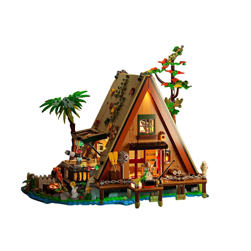 1486pcs Forest Tree House Micro Building Block Model Set Architecture With LED Light Set Children Friend Kids Birthday Toys Gift - CADA BRICKS®