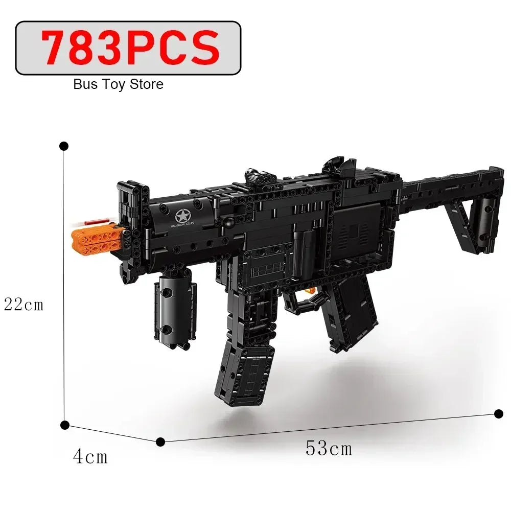 Mould King Ww2 Military Series Building Block Gun Series MP5 Submachine Gun Toys Sustainable Shooting Boys Adult Christmas Gifts