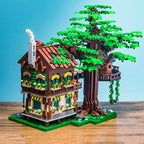 4076PCS Morning Tree House Building Blocks Forest Cabin Villa Garden Swing Architecture Model Micro Assemble Bricks Toy For Kids