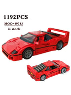 Classic Racing 10248 F40 Compatible MOC-49743 Sports Car 1192 PCS Splicing Assembly Building Block Toy Model DIY Kids Gift Gift - CADA BRICKS®