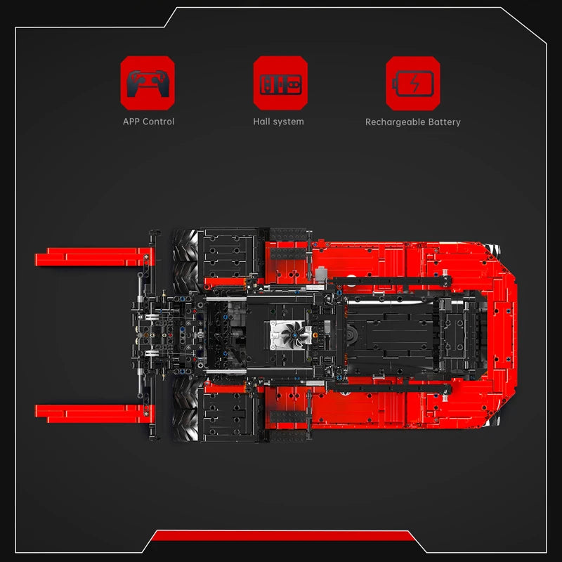 Mould King 17045 Technical Car Toys The RC Motorized Heavy-duty Forklift Building Block Engineering Truck Set Kid Christmas Gift