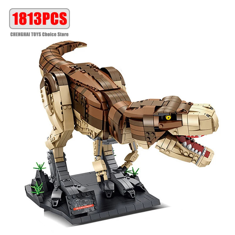 Jurassic Dinosaur World Large Mechanical Tyrannosaurus Rex Building Blocks T-rex Model With Lights Bricks Toys For Children Gift - CADA BRICKS®