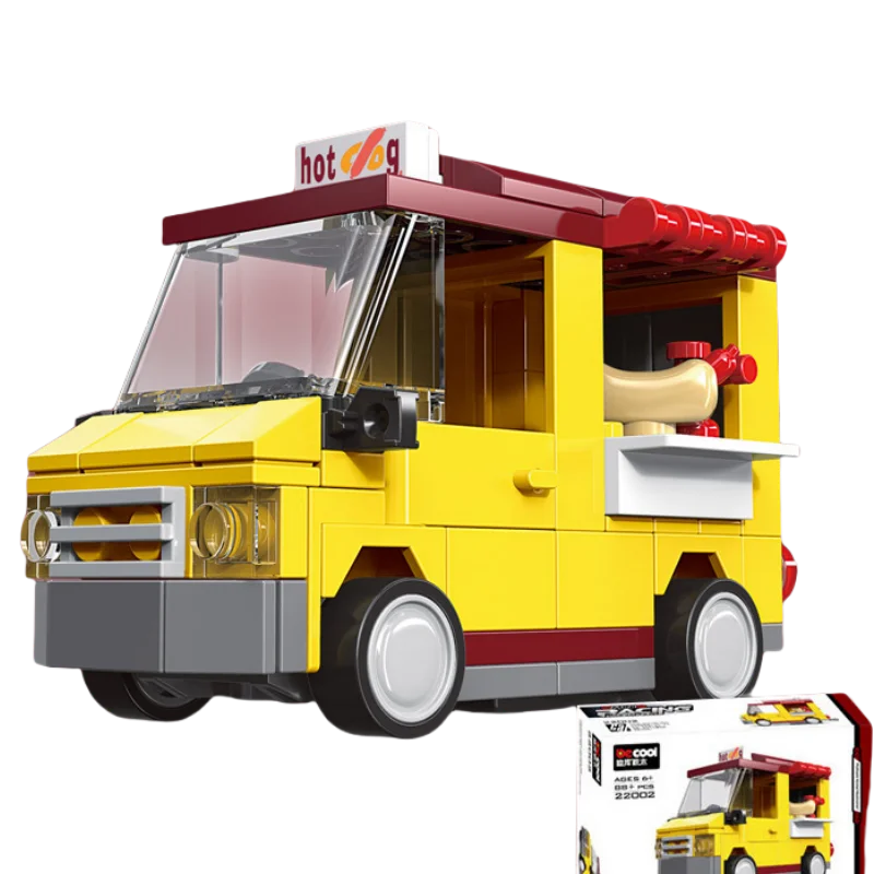 Doe-het-zelf raceauto bus bouwvoertuig ambulance terugtrekmodel bouwstenen speelgoed voor kinderen jongens compatibel met Lego