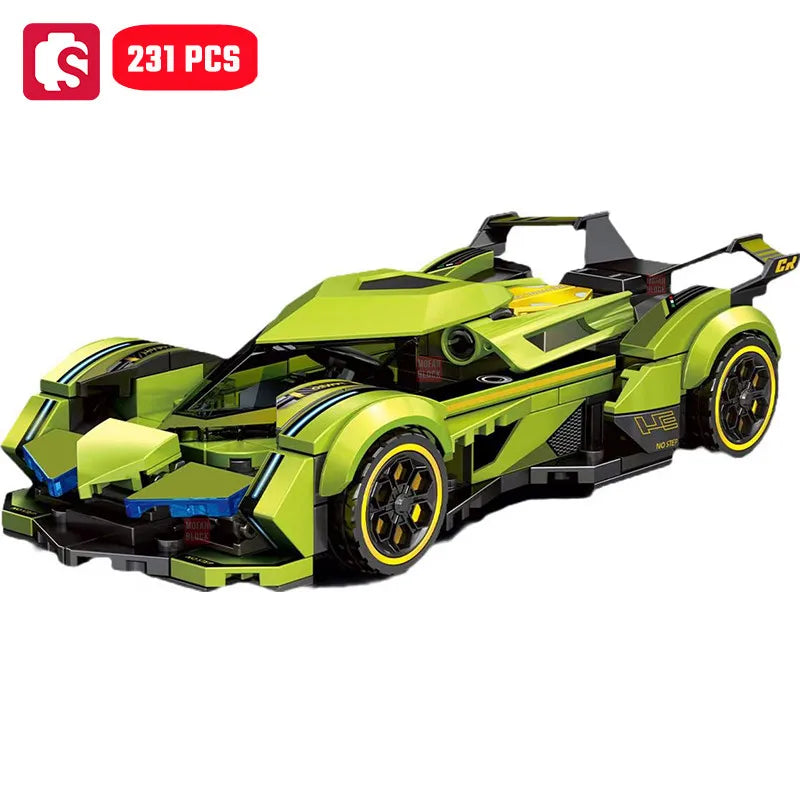 SEMBO BLOCK BK8 City Sports Car Racing Model Assembly Building Block Technology Supercar Vehicle Bricks Toys Boys Birthday Gifts - CADA BRICKS®