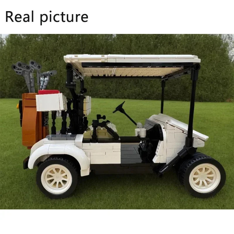 807/pcs Building Blocks Golf Cart Model Easy Operation Pullback Action Simulation Vehicle Model for Children Holiday Gift - CADA BRICKS®