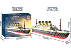 Small Particle Building Block Assembly Toy Titanic Giant Boy Girl Puzzle Cruise Ship Brick Model Kit Desltop Birthday Gift Child