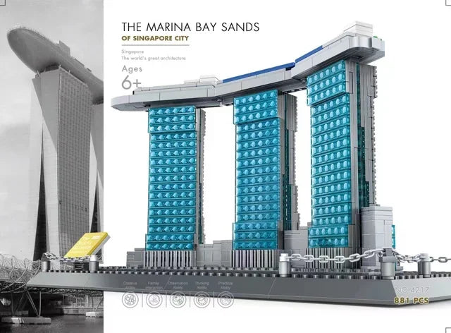 MOC World Famous Architecture Edifice Opera House Building Blocks Villa Savoye Bridge Tower Toy Children Birthday Christmas Gift - CADA BRICKS®