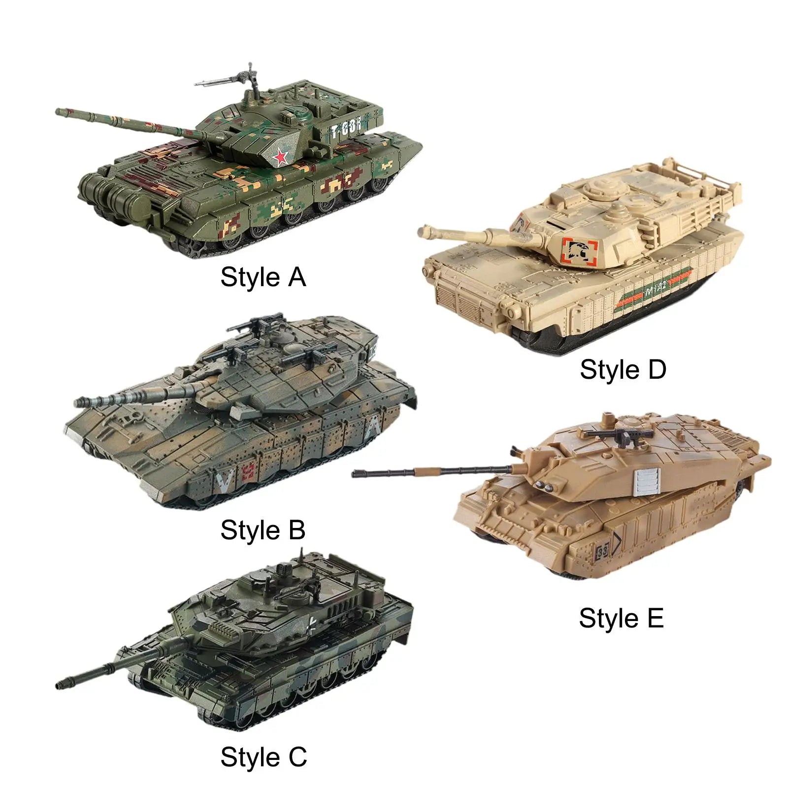 1/72 Scale Pretend Toy Souvenir Miniature Tank Building Military Model Tank Model Kit For Kids Children Boys Collection Boy Gift
