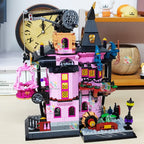 Mini Bricks Friends Haunted House City Halloween Villa Magic Labs MOC Openable Architecture Building Blocks Toys for Kids Gifts