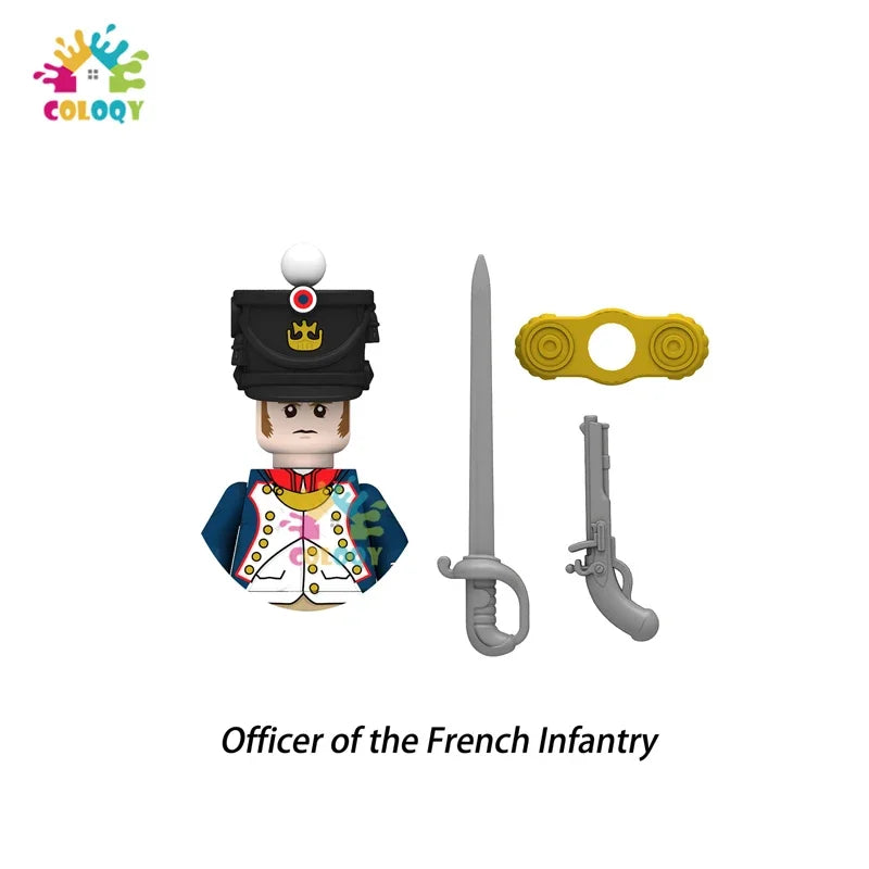 Kids Toys Napoleonic Wars Military Soldiers Building Blocks Imperial Navy Figures British Fusilier Toys For Kids Christmas Gifts