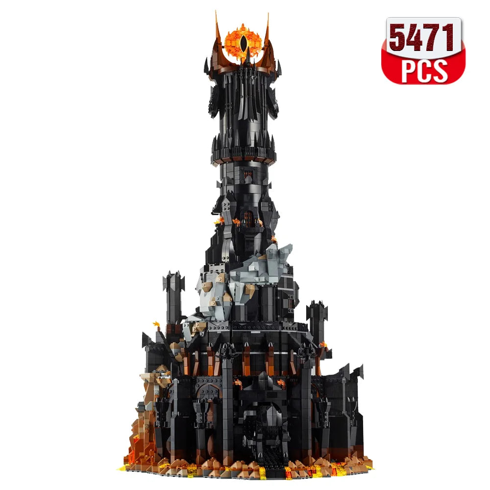 Black Tower Dark Model Building Blocks Kit Bricks Creative Icons MOC Brick Decor Toys For Kids Adult Collection Gifts 5471Pcs