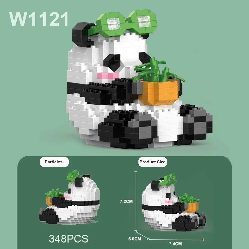 Creative DIY Assemable Animal Cute MINI Chinese Style Animal Panda Building Block Educational Boy Toys For Children Model Bricks - CADA BRICKS®