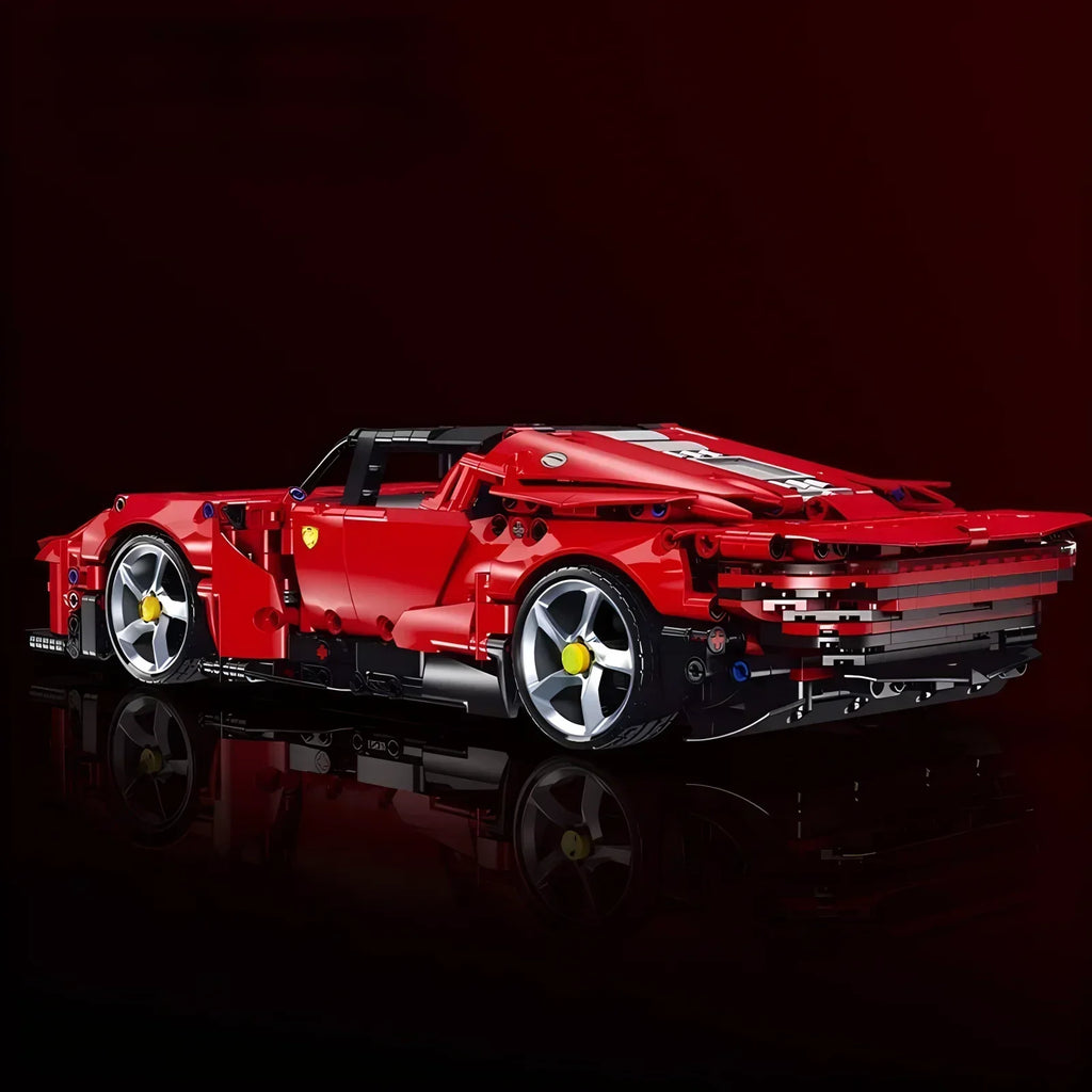 ToylinX 1394-PCS Red Super Sports Car Building Block Model – ABS Racing Car Desktop Decoration & Festival Gift - CADA BRICKS®