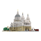 MOC Saint Paul's Cathedral 1:800 Building Blocks Famous Medieval Gothic Architectural Style Model Bricks Toys Gift